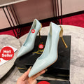 Floral high heels, 8.5cm heel.