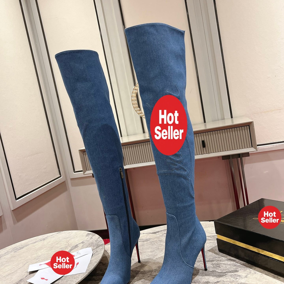 Western-style boots, 8.5cm heel