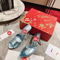 Peep-toe high-heeled mules (10cm heel)