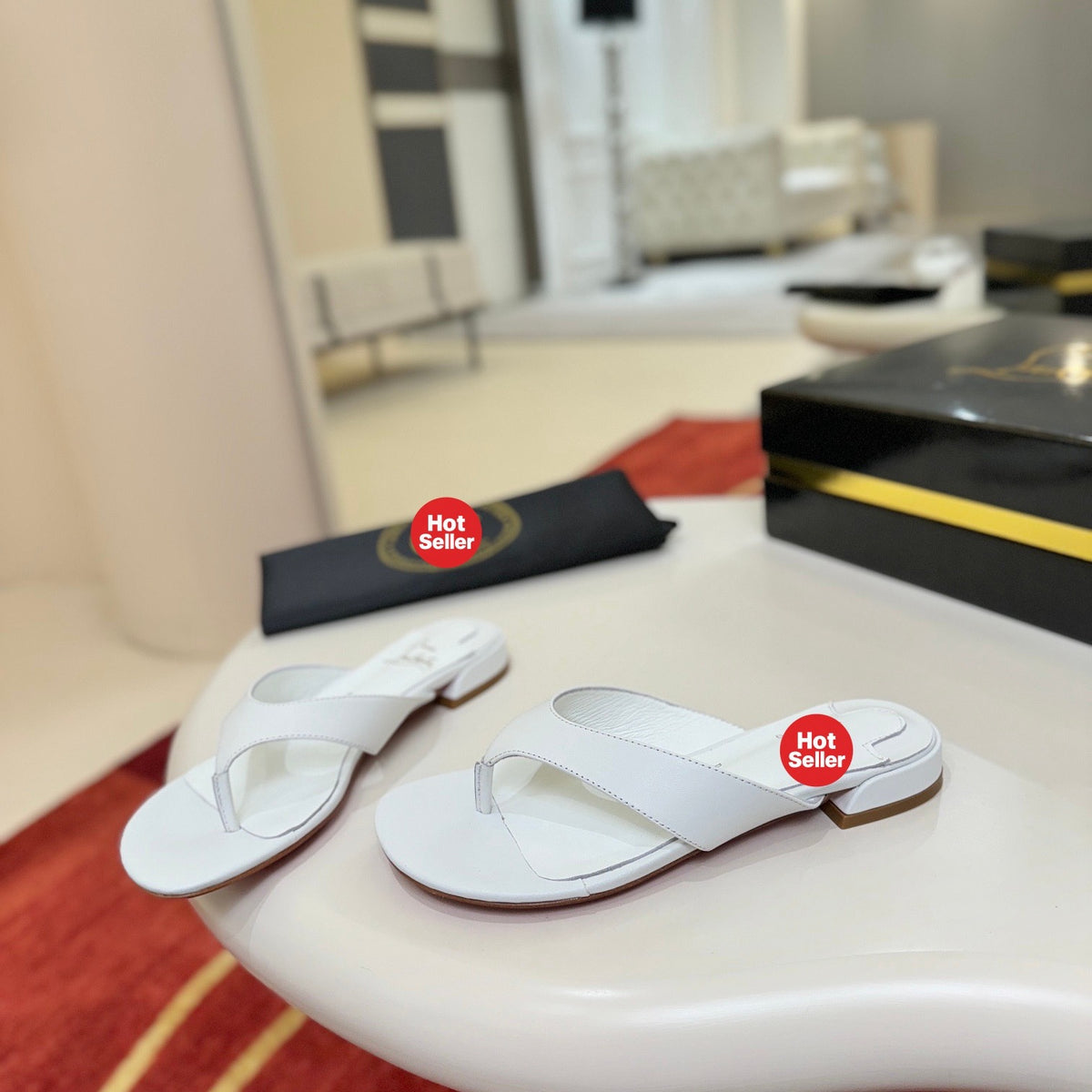 White flip-flops