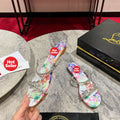 Stylish-print flat slides