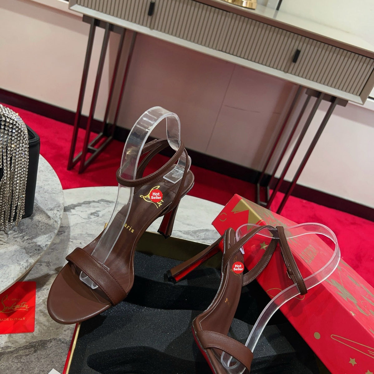 Banana and high heels; 10cm heel.