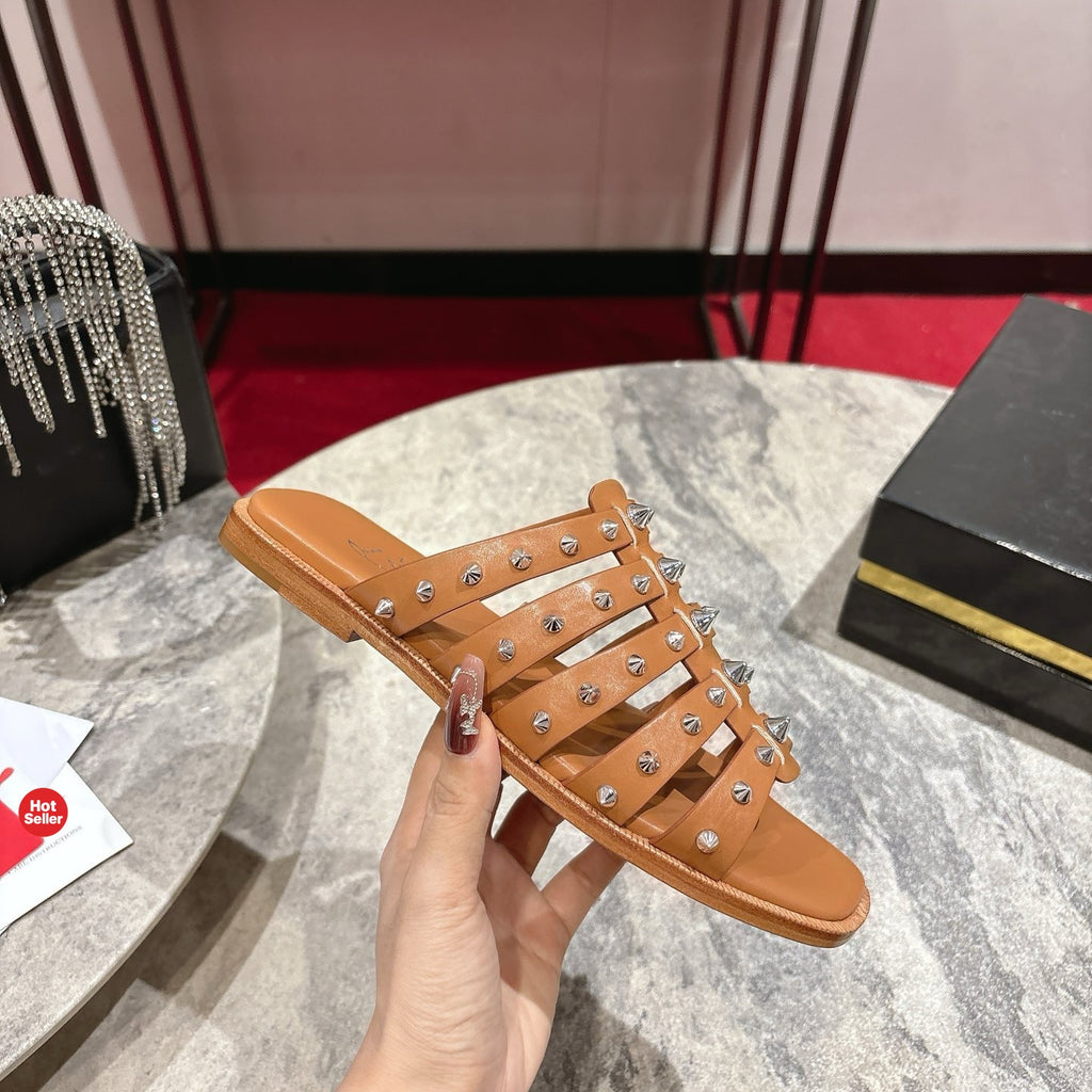 Stylish studded slides