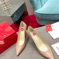 Apricot leather high heels, 8.5cm heel.