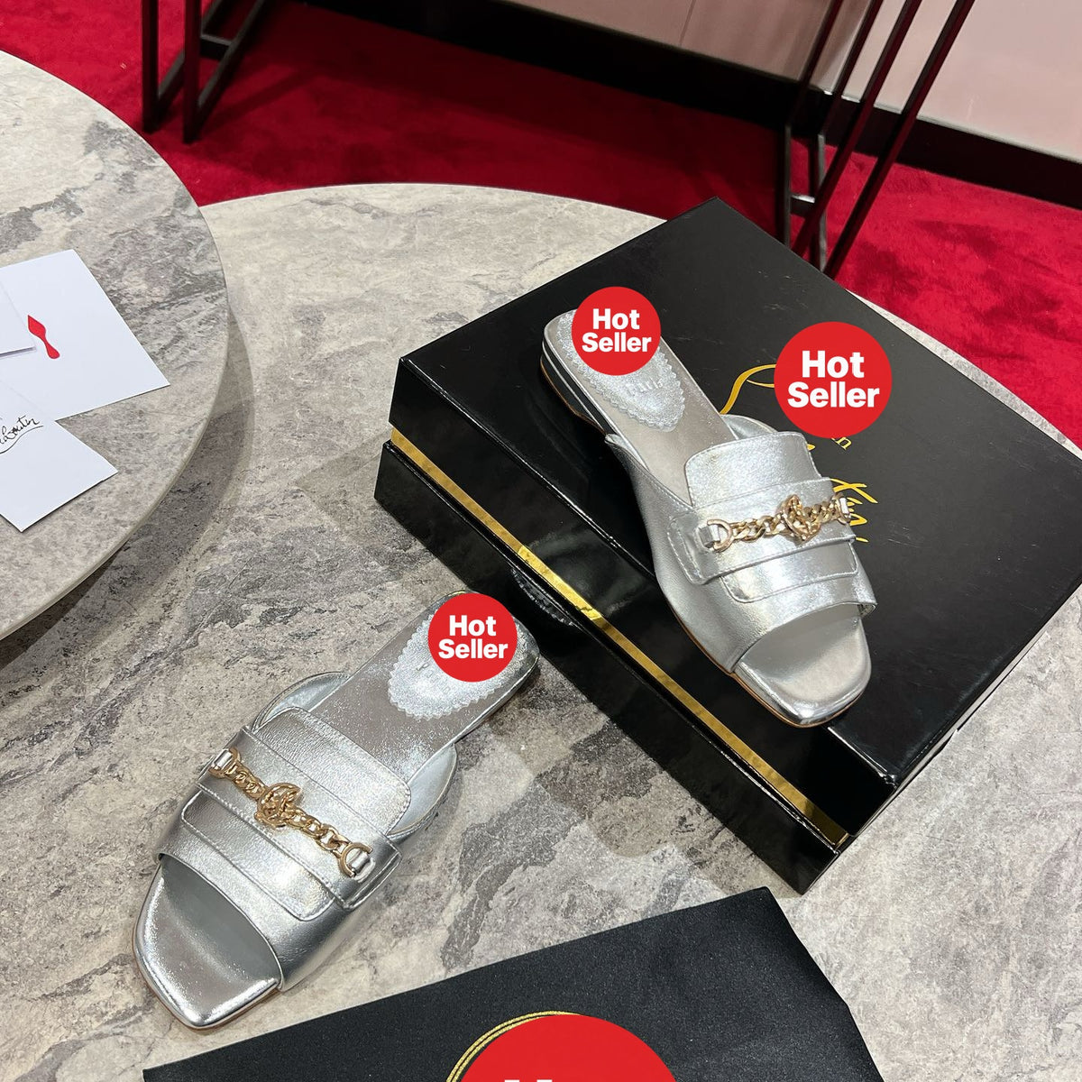 Silver slippers