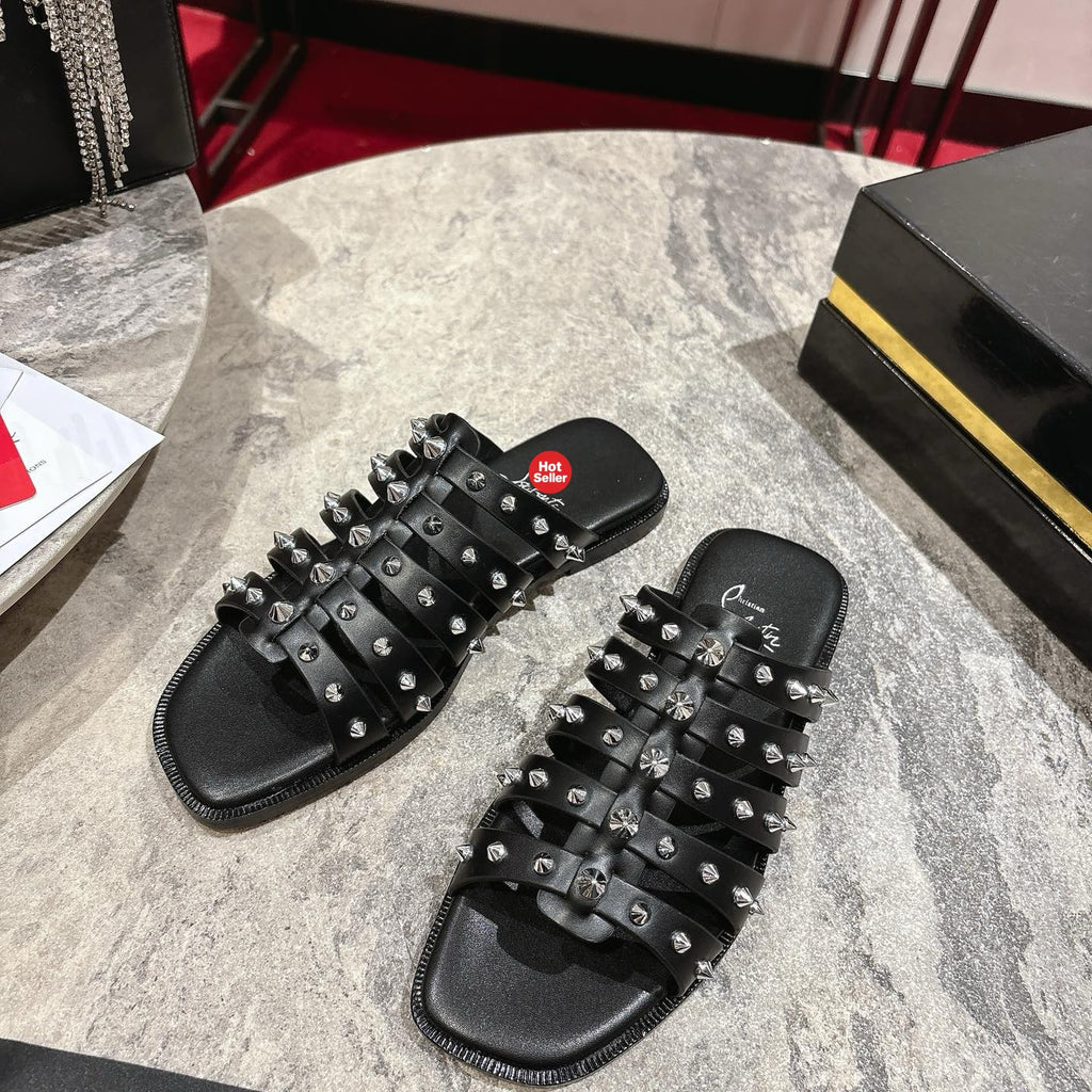 Stylish studded slides
