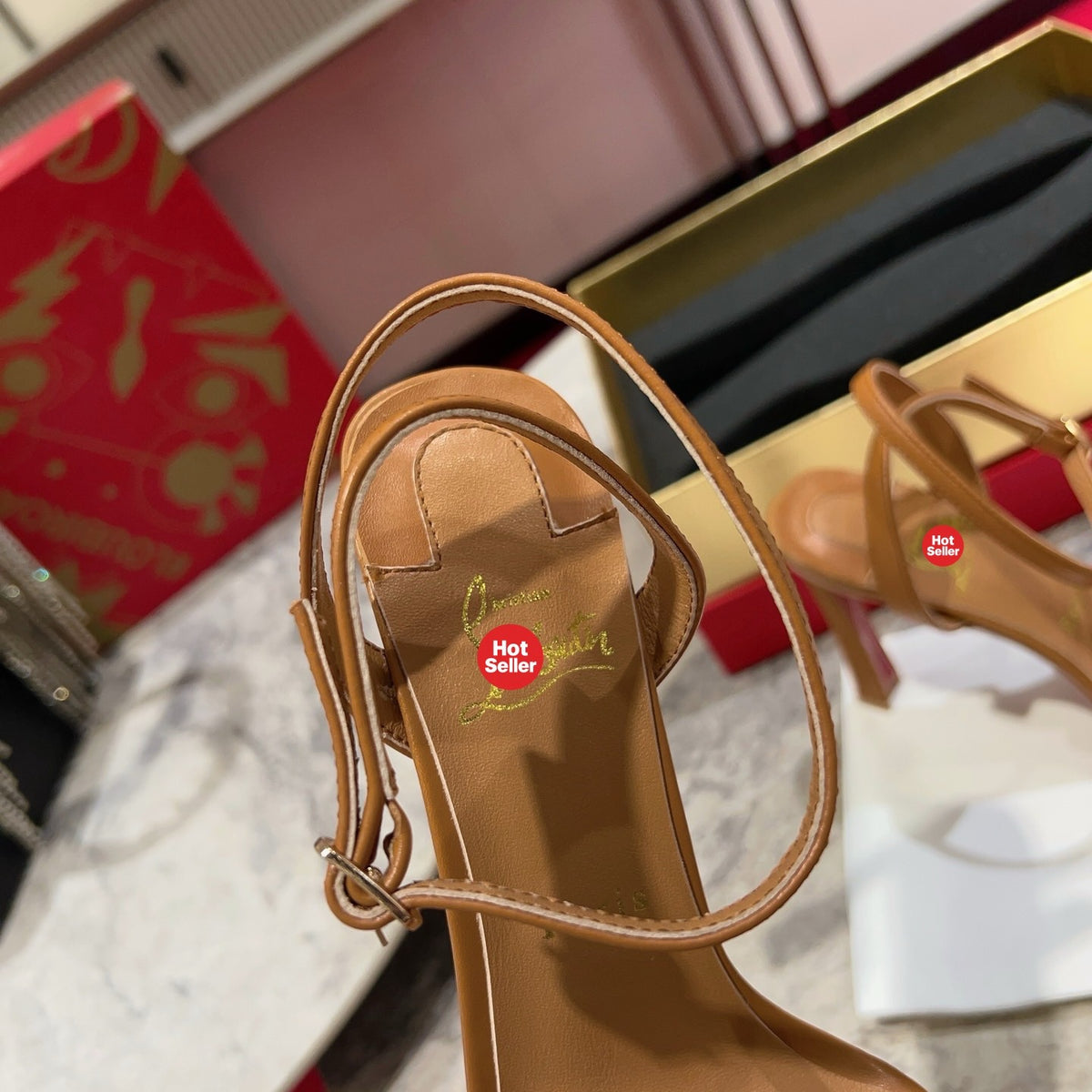 Banana and high heels; 10cm heel.