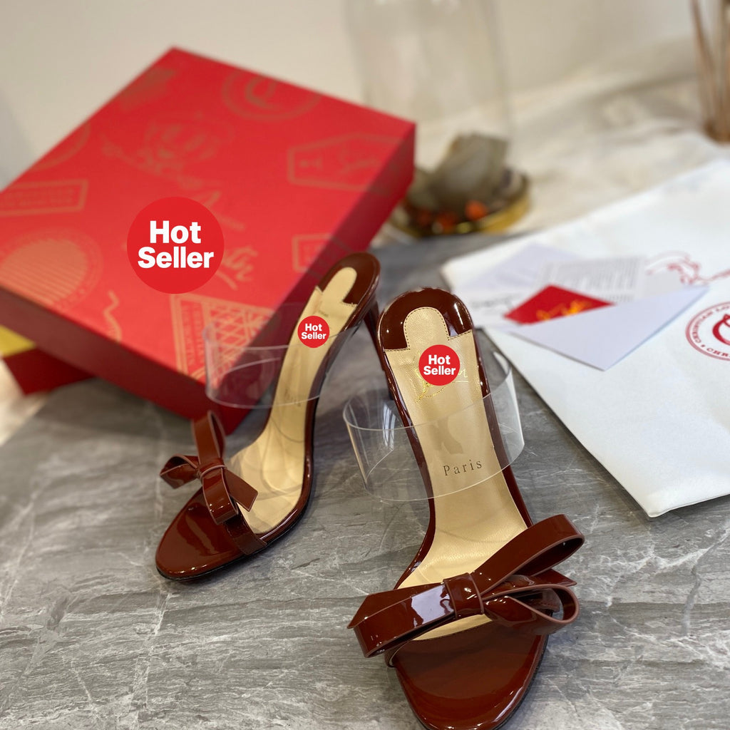 Butterfly-detail high-heeled mules (10cm heel)