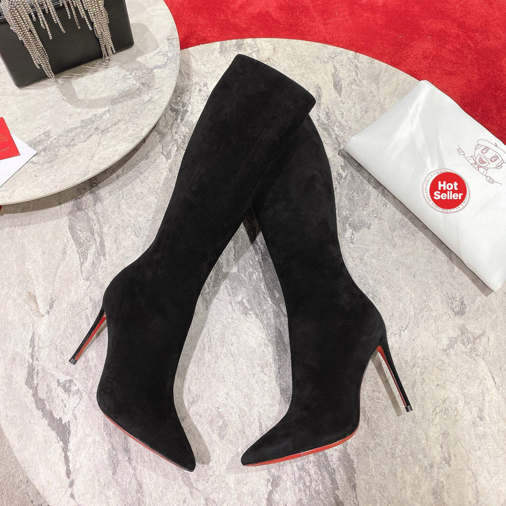 Stylish high-shaft boots,10cm heel.