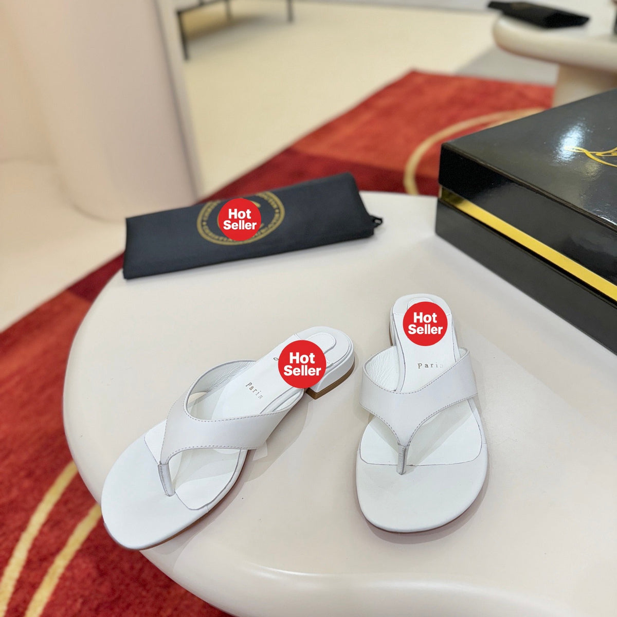 White flip-flops