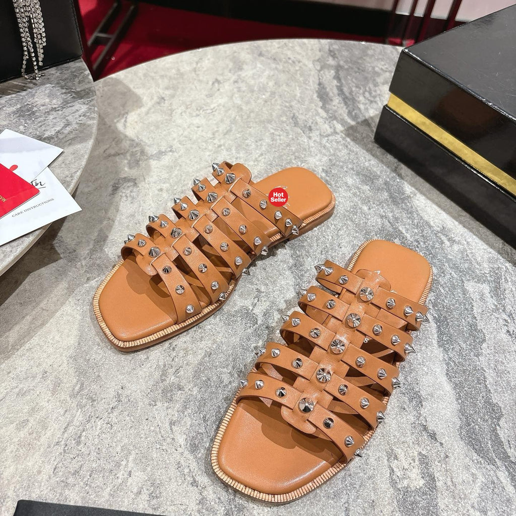 Stylish studded slides