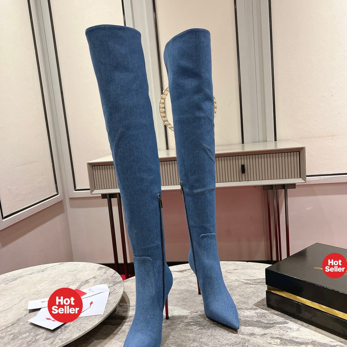 Western-style boots, 8.5cm heel