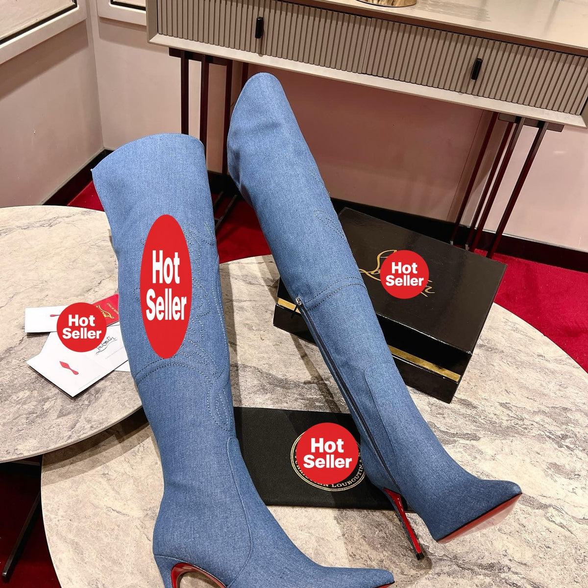 Western-style boots, 8.5cm heel