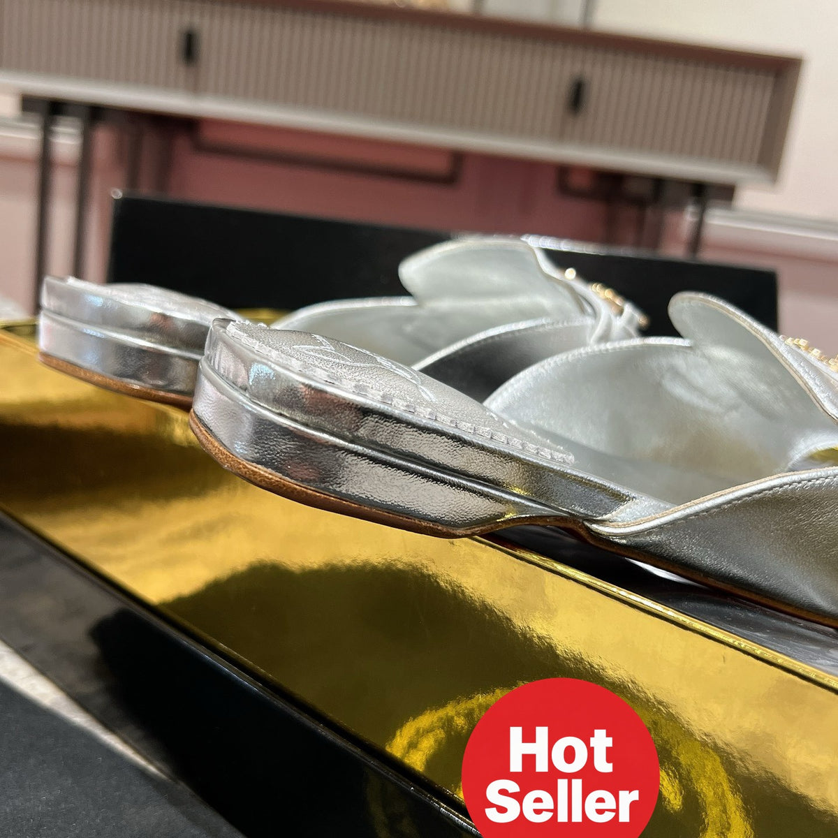 Silver slippers