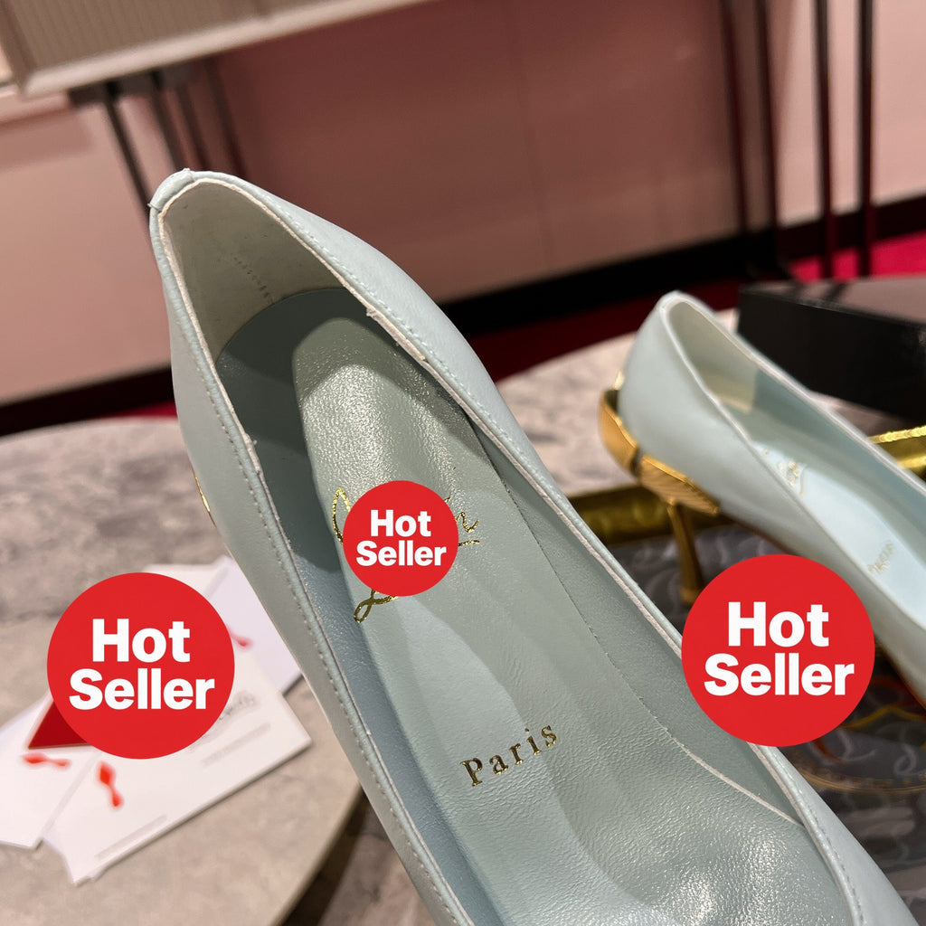 Floral high heels, 8.5cm heel.