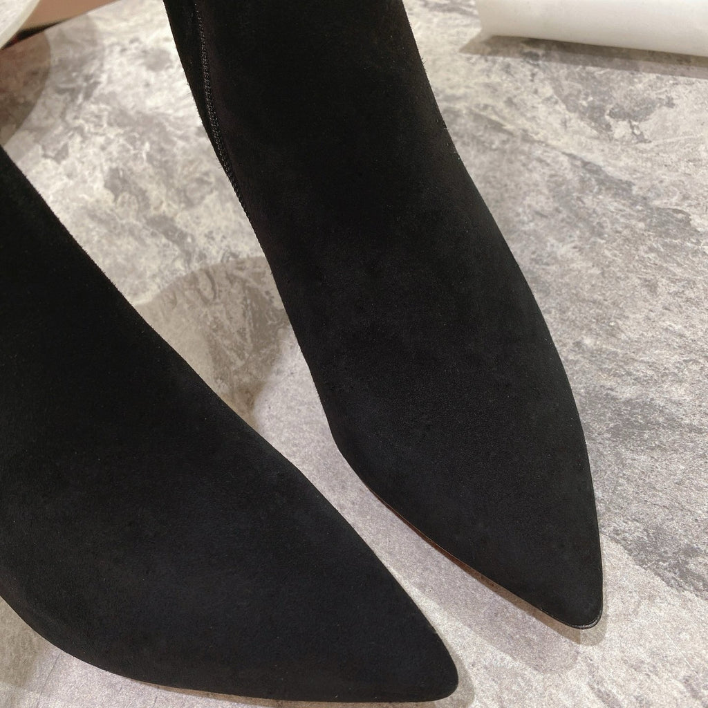Stylish high-shaft boots,10cm heel.