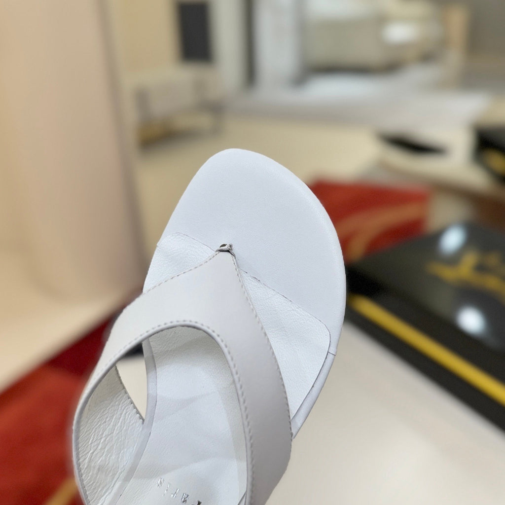 White flip-flops