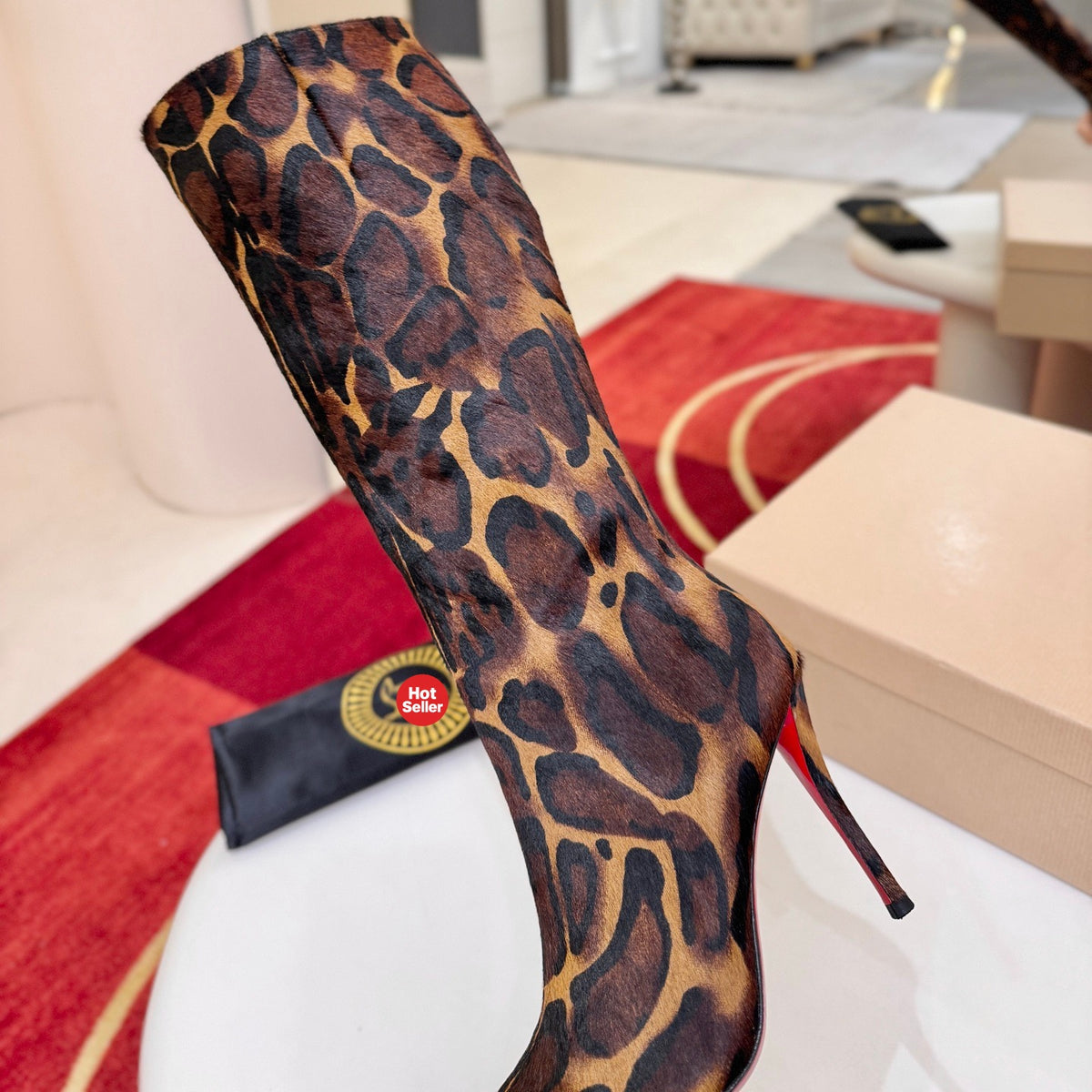 Leopard print design, 10cm heel