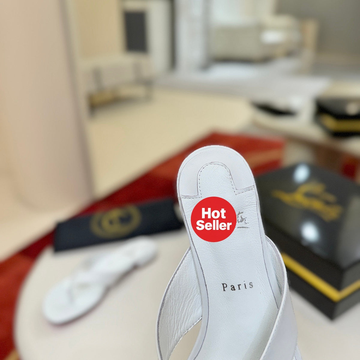 White flip-flops